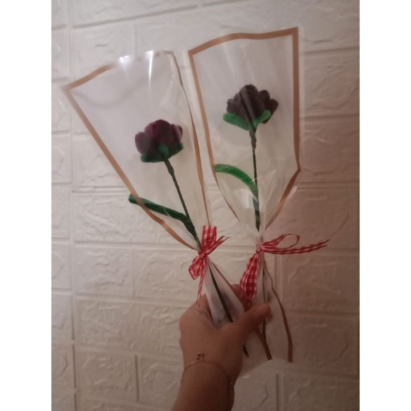 Buket bunga mawar 1 tangkai