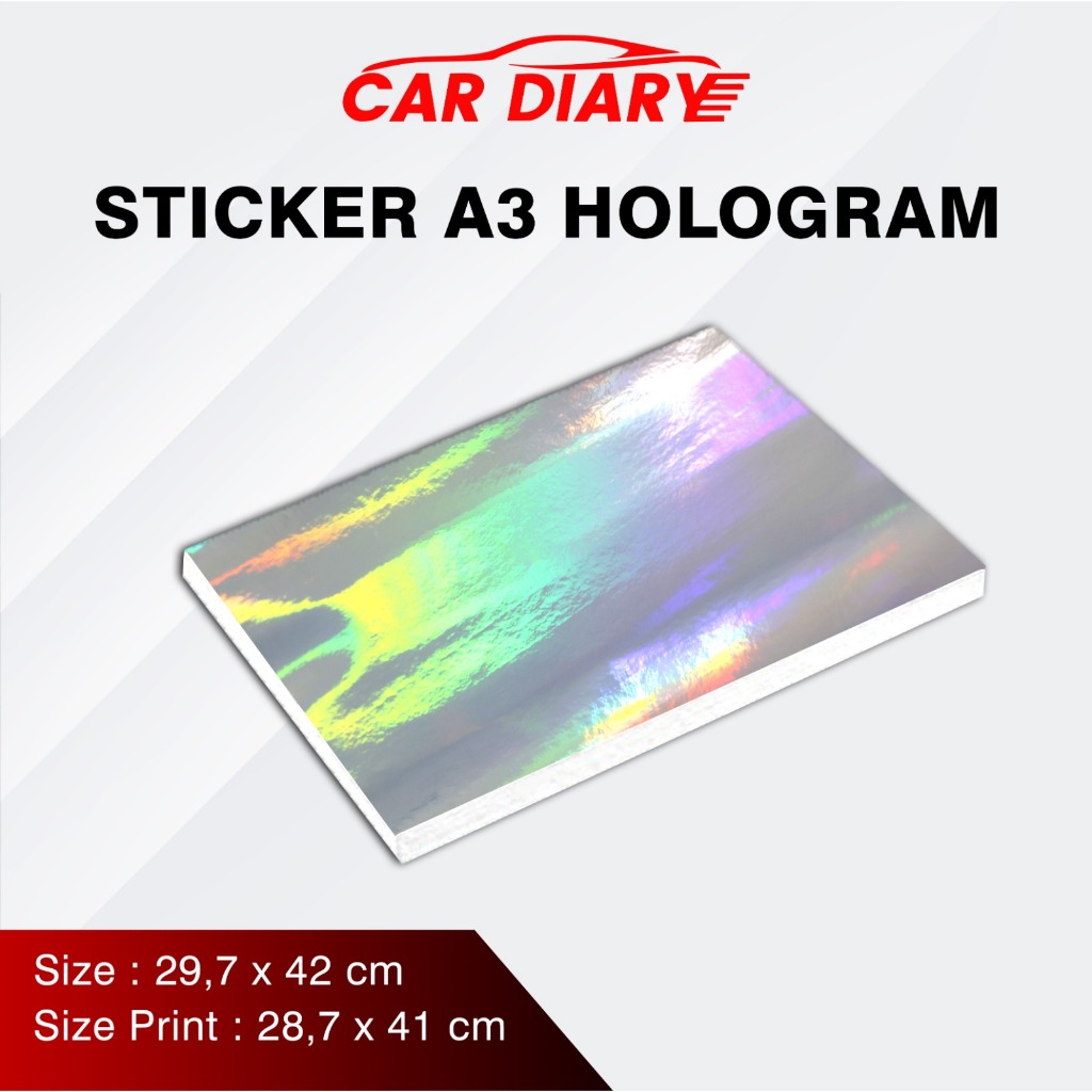 

STIKER HOLOGRAM A3 LEBAR 30 CM X PANJANG 42 CM MERK CAR DIARY