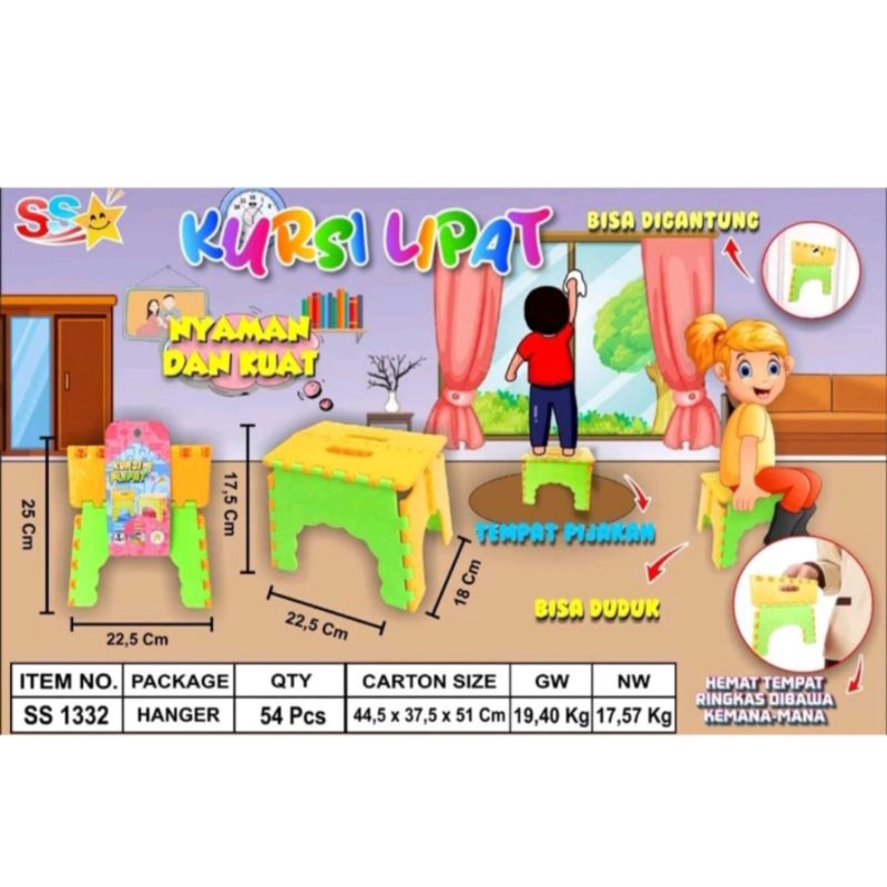 murah kursi lipat portable praktis kursi anak/ kursi mini kursi lipat plastik anak / kursi mini lipa