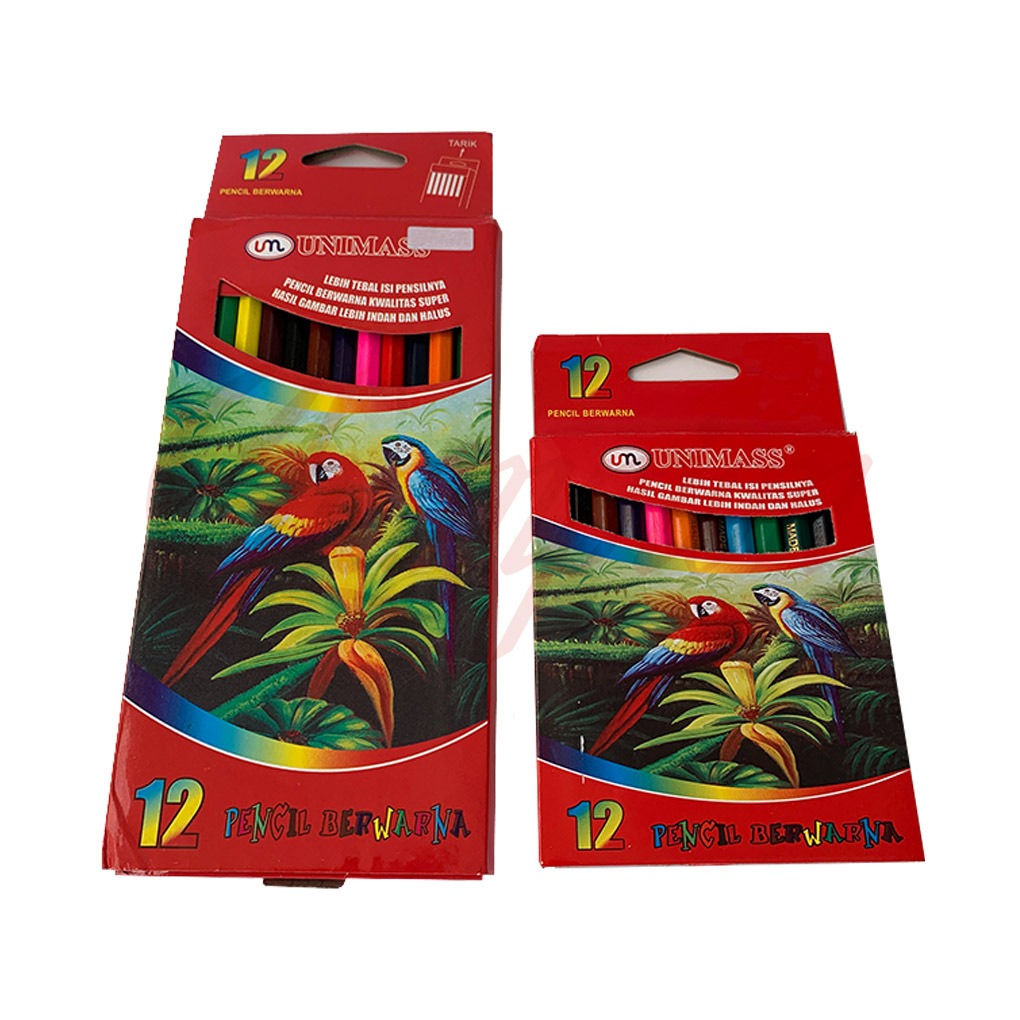 

Pensil warna merk UNIMAS isi 12 warna /classic colour pensil/pulas pewarna menggambar anak