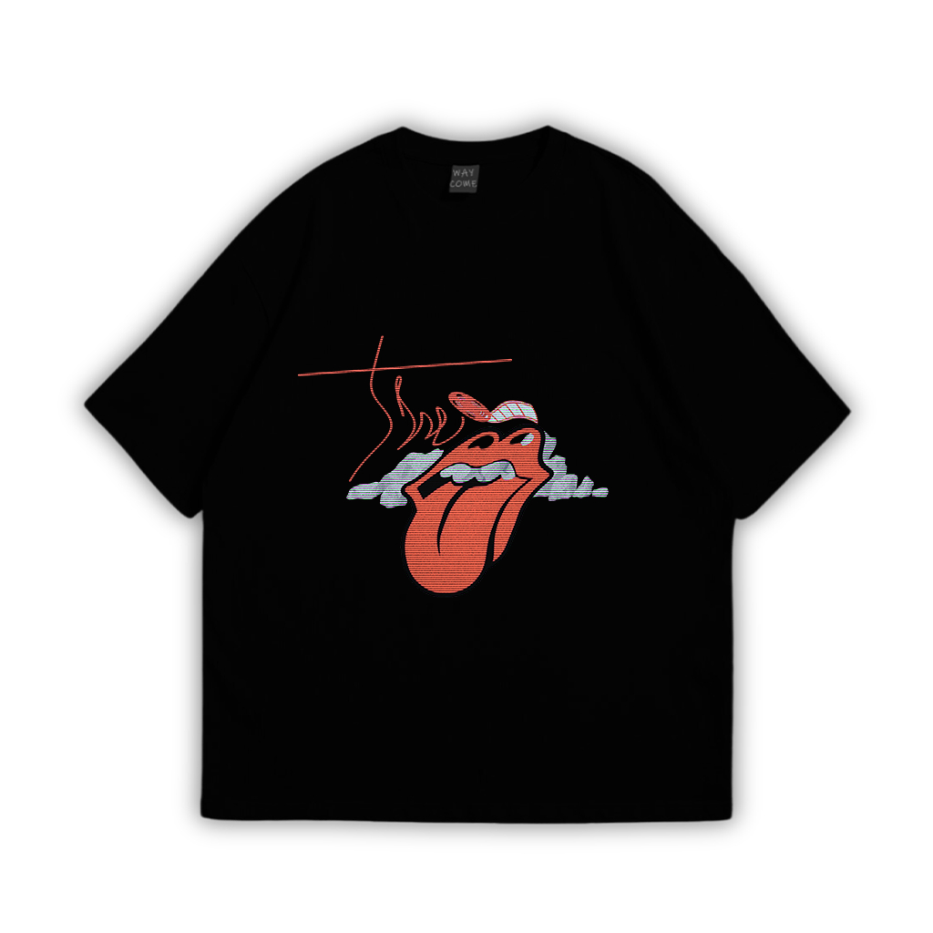 THE ROLLING STONES | Rollingan lips Oversized t-shirt | waycomemerch