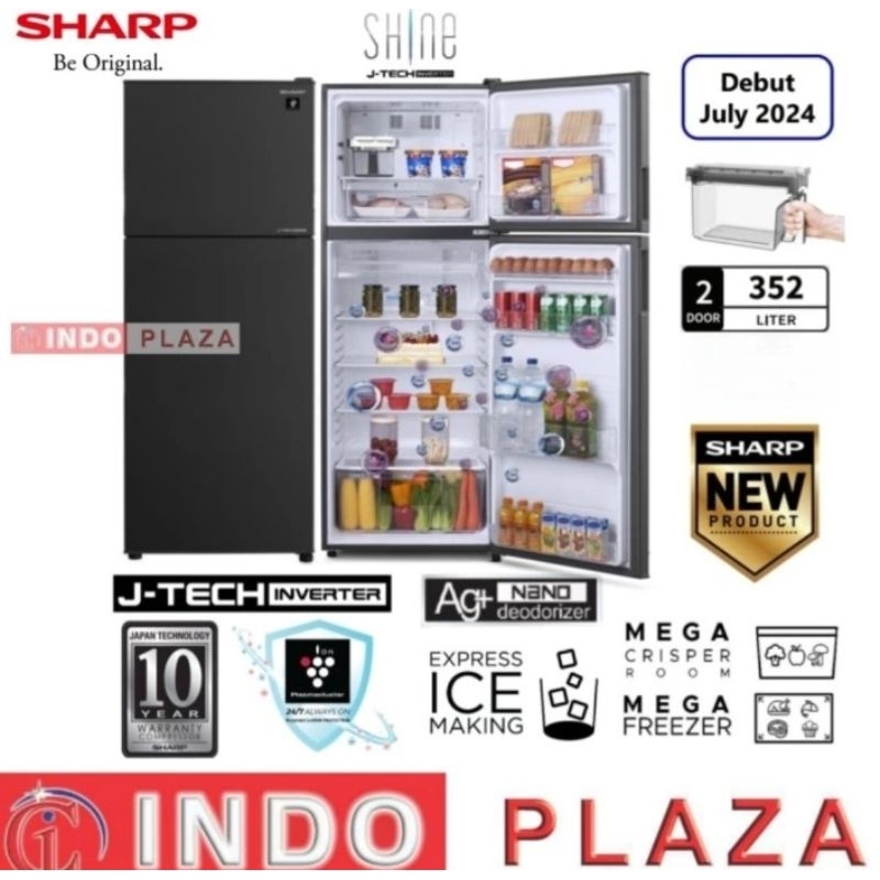 KULKAS SHARP 2 PINTU JTECH-INVERTER PLASMACLUSTER SJ-456SIGK