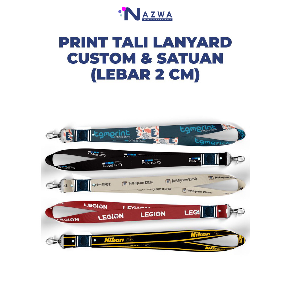 

CETAK CUSTOM LANYARD 2 CM - 2 SISI