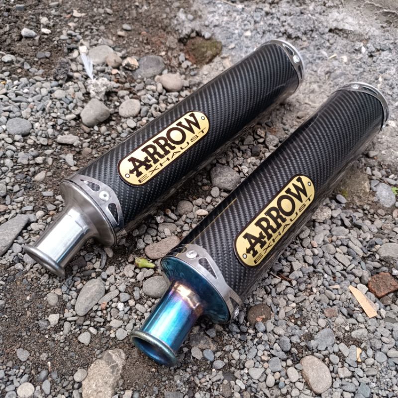 Ekzos/Exhaust 2Stroke Arrow Stainless blue type - Muffler 2Stroke only