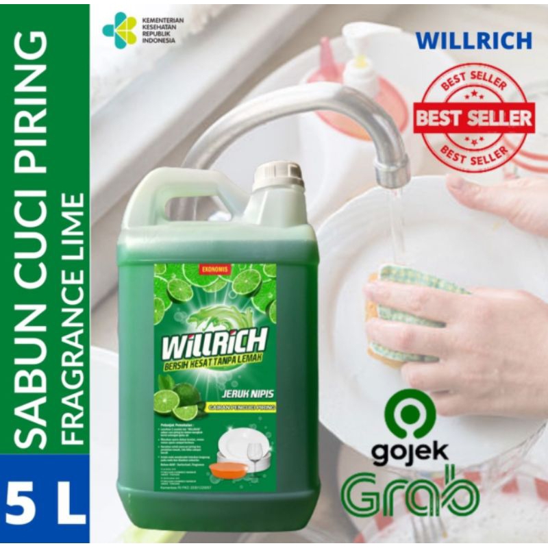 willrich cairan pencuci piring 5 liter