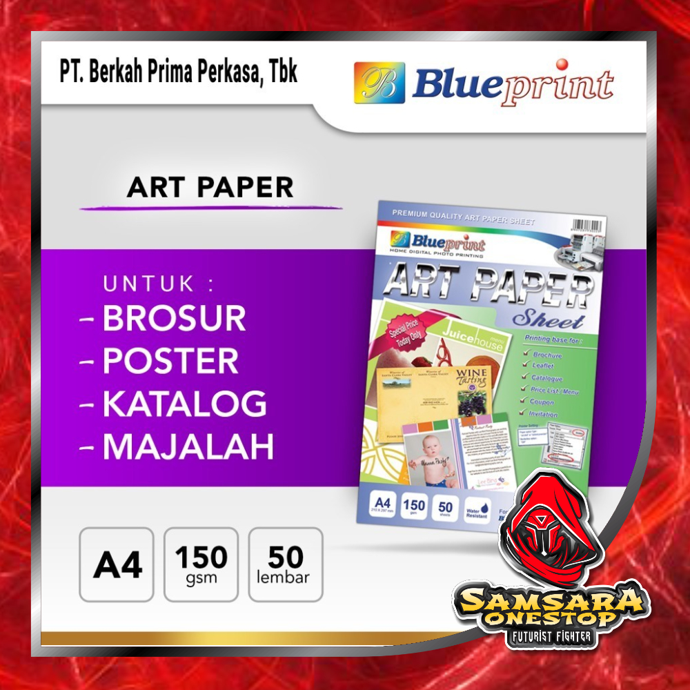 

Kertas Art Paper BLUEPRINT A4 150 gsm