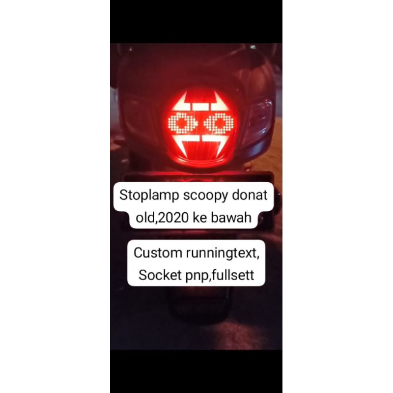 Stoplamp scoopy donat old custom runningtext