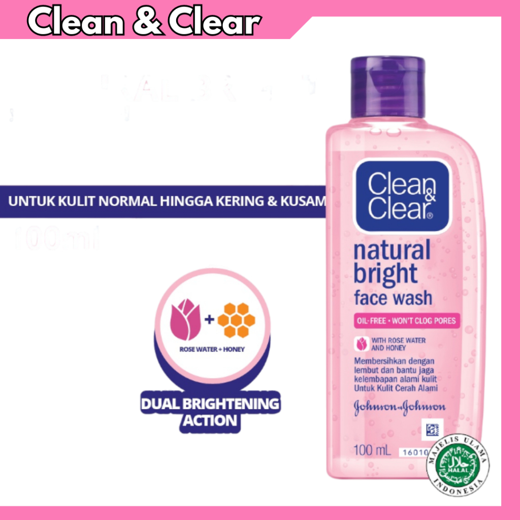 Clean and Clear Natural Bright Face Wash/Sabun Cuci Muka