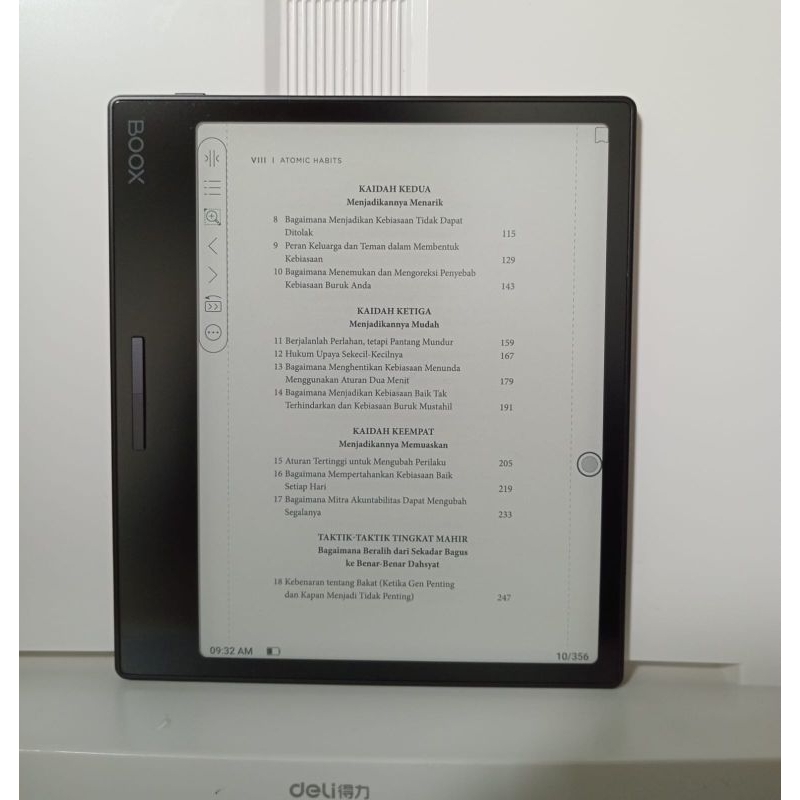 ONYX BOOX Leaf 2 7 Inch Android 11 Quad-Core Processor E Ink Reader- Hitam (Second)- Free Magnetic F