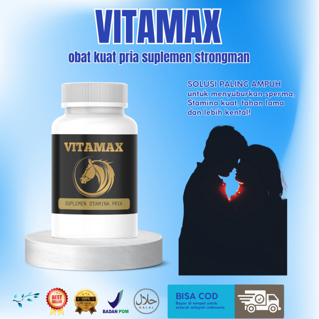 terampuh dan teraman Vitamax Asli isi 30 Kapsul Vitamale Suplemen Stamina Pria Tangguh -Suplemen Kes