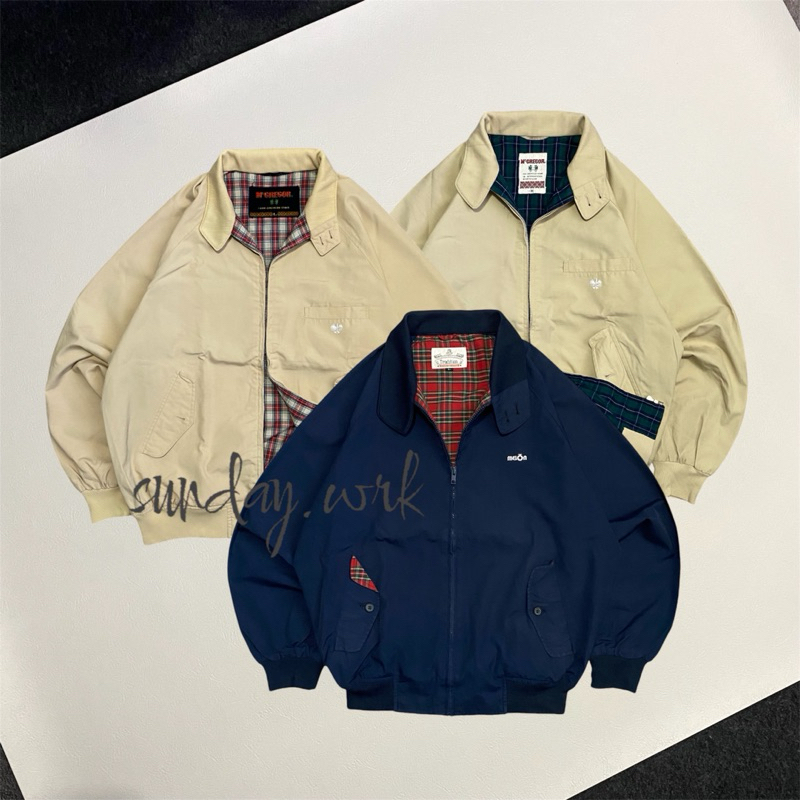 Vintage Jacket / Harrington / Tartan / Work Jacket