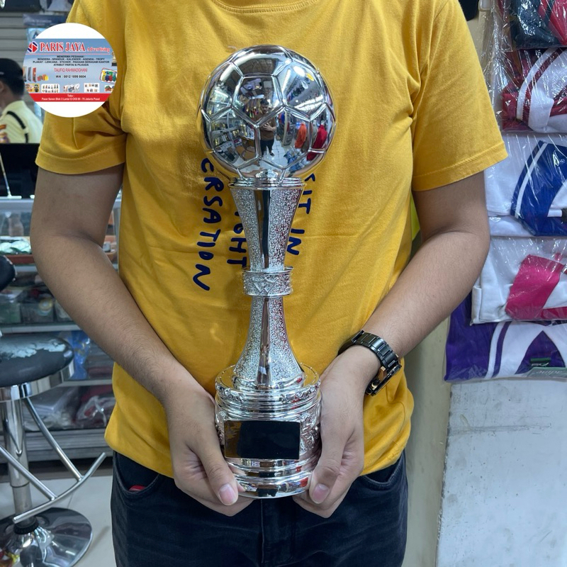 Trophy Bola Cup/Piala bergilir Sepak bola silver terbaru