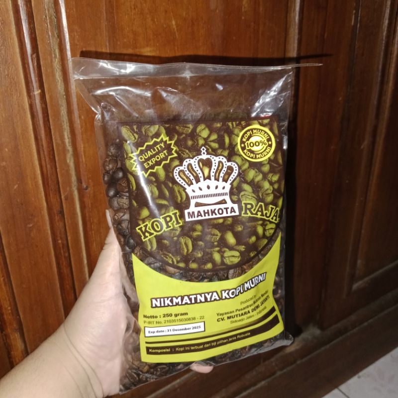 

1kg biji kopi mahkota raja kopi robusta biji sangrai polihan terbaik kopi hitam biji kopi robusta murah
