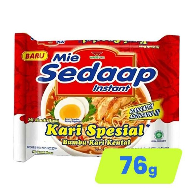 

Mie instan Sedaap goreng/kare spesial/spicy Korean/soto 1PAKET ISI 5PCS/ECERAN