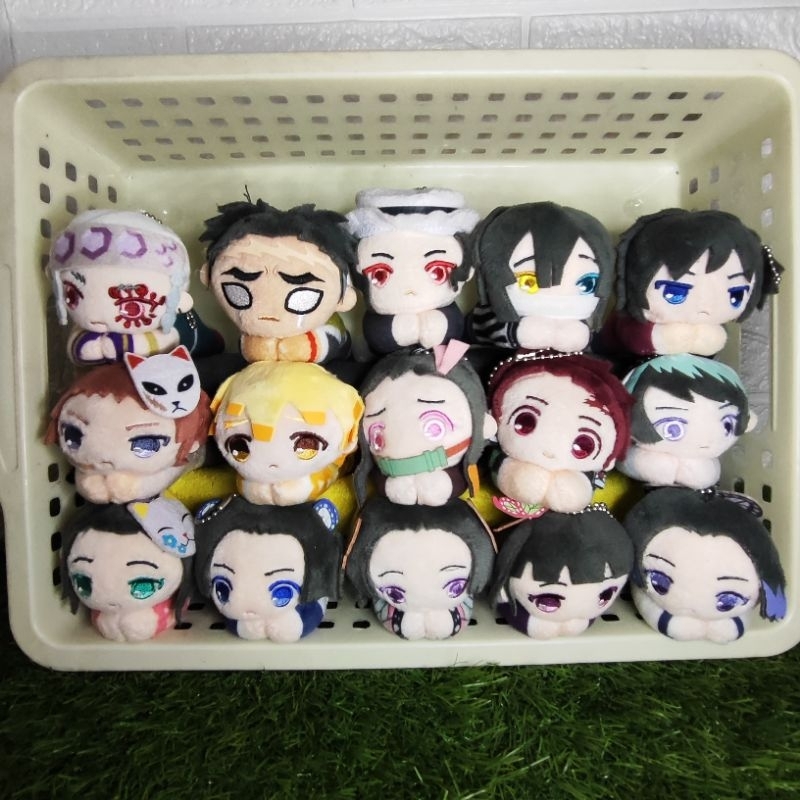 Kimetsu no Yaiba Demon Slayer Hugchara Plush Keychain Tengen Gyomei Muzan Obanai Giyu Sabito Zenitsu