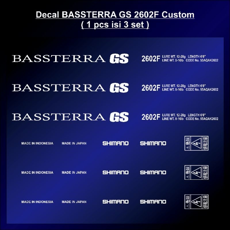BASSTERRA GS 2602F Decal Custom