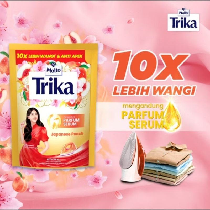 Molto Trika Pelembut dan Pewangi Pakaian Keharuman khas buah peach jepang dan sakura