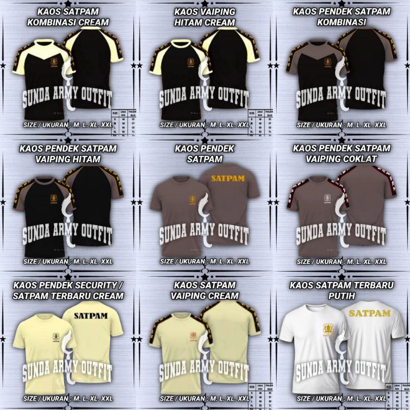KAOS SECURITY / KAOS SATPAM / BAJU SECURITY TERBARU / BAJU SATPAM TERBARU