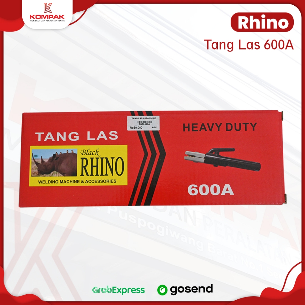 Stang Las Listrik 600A Rhino/ Tang Las Electrode Holder RHINO 600 A
