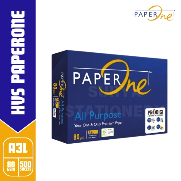 

(RIM)Kertas Paper One A3 80 gram / Kertas Fotokopi / Kertas Print