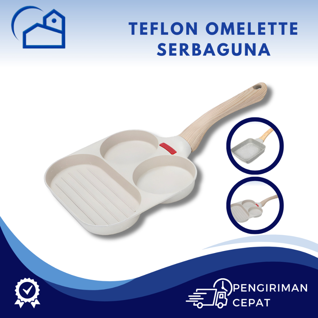 HOMESTATION -TamagoYaki Pan Wajan Telur Anti Lengket Marble – Wajan Masak Telur Gulung Jepang
