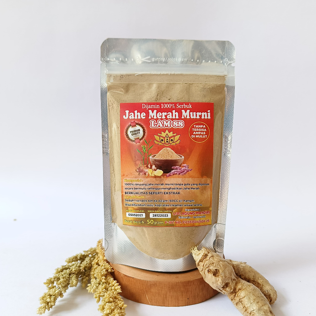 

JAHE MERAH MURNI - KEMASAN 50 GRAM