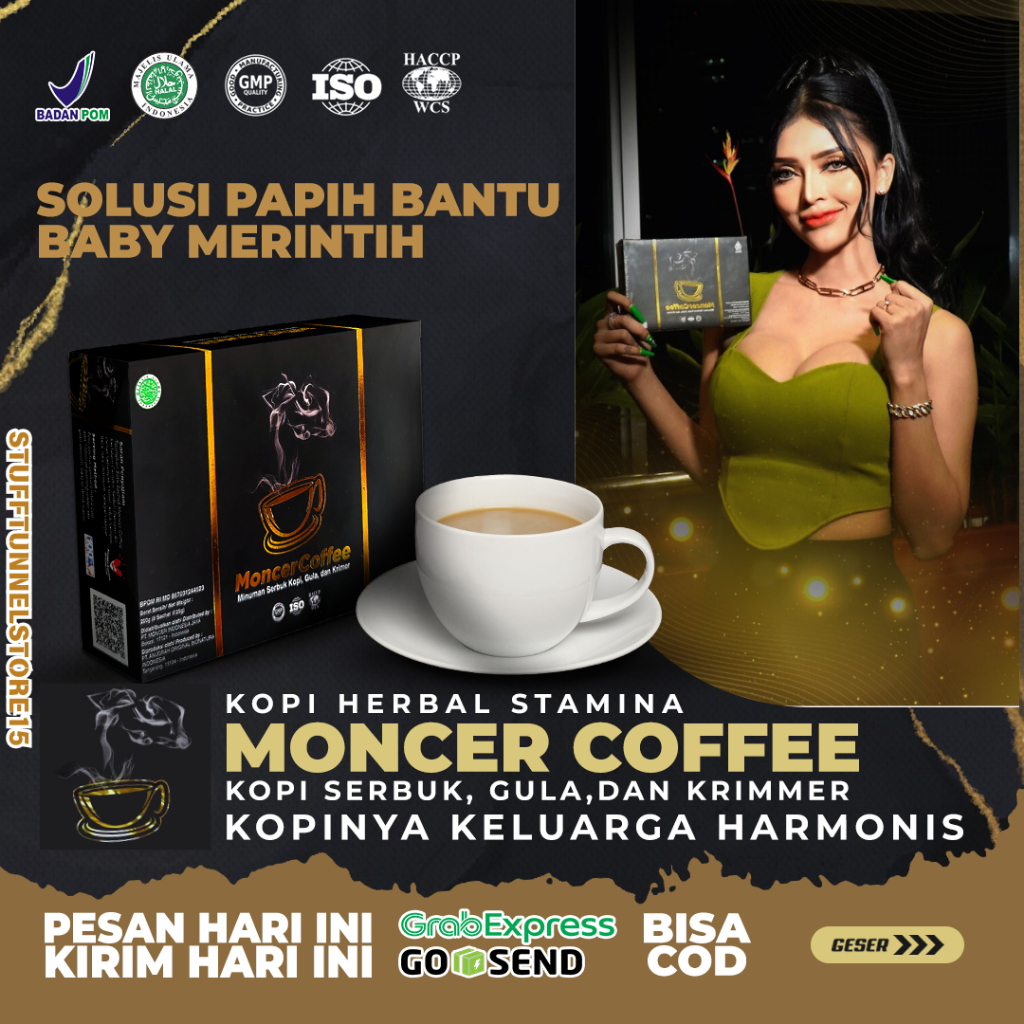 

TERLARIS - 1 BOX ISI 8 SACHET MONNCER Coffee Original Coffeenya Pria Dewasa 100% Ori Garansi Uang Kembali
