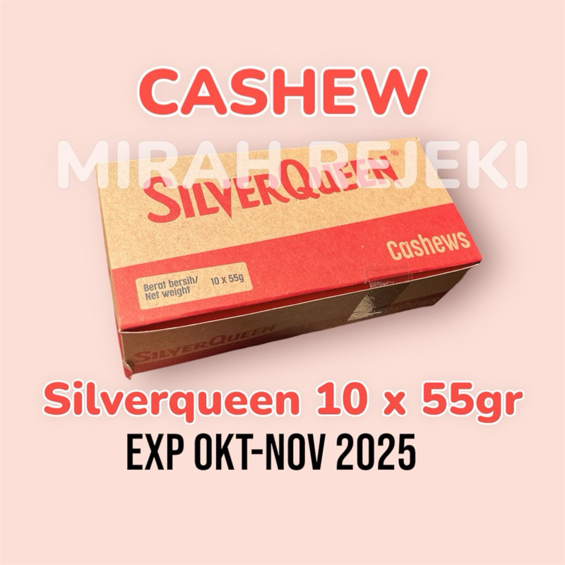

COKELAT SILVERQUEEN cashews 55gr 1 box isi 10pcs