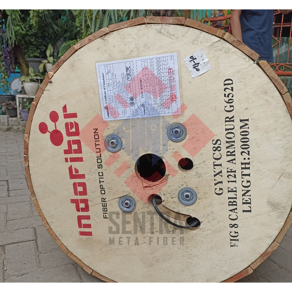 KU 12 Core Fig8 Armored 1000 meter Merk Indofiber | KU12C FIG8 ARMORED1KM Eceran/Meteran | Fiber Opt