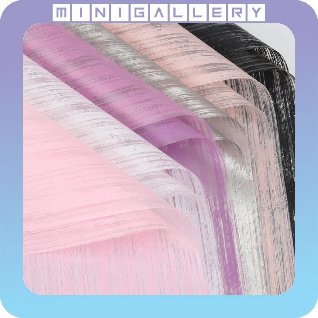 

20 Lembar Flower Wrapping Paper Kertas Buket Motif Stripe Bunga Cellophane Bouquet KB6083