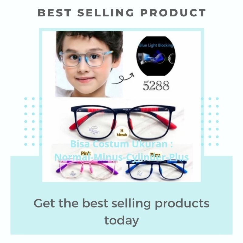 Kacamata Anak Anti Radiasi HP Komputer Laptop Tablet LCD TV Monitor