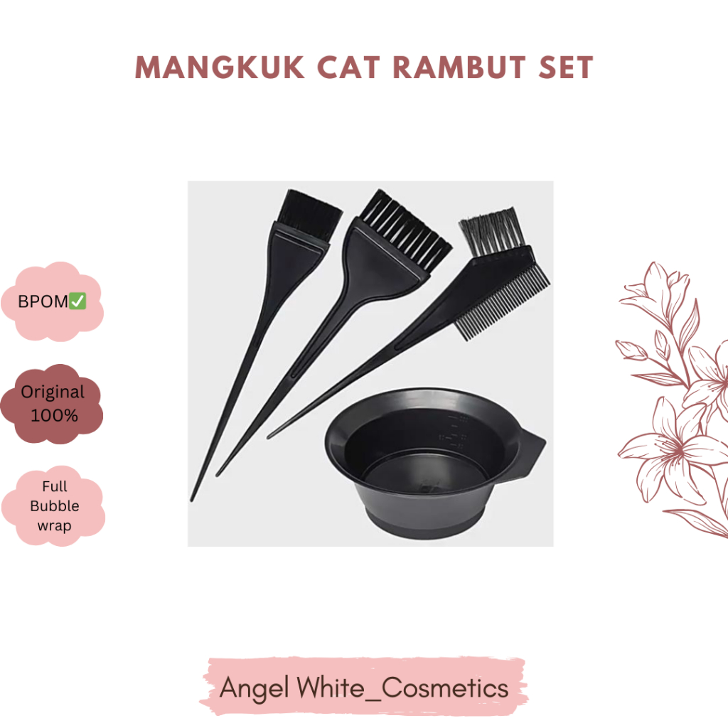 MANGKUK CAT RAMBUT SET - ALAT PERLENGKAPAN CAT RAMBUT