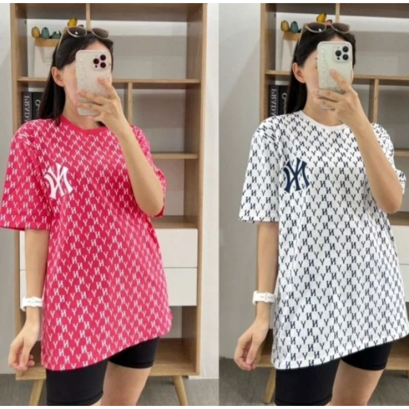 KAOS CEWE COWO MODIS BAHAN ADEM MOTIF FULL NY TSHIRT WANITA