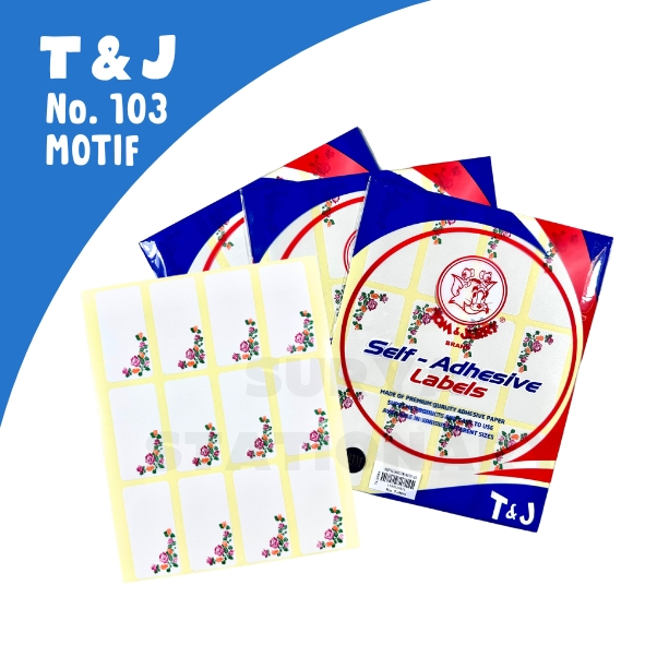 

(PAK) KERTAS LABEL T&J 103 / STIKER NAMA / STIKER LABEL HARGA / STIKER KERTAS