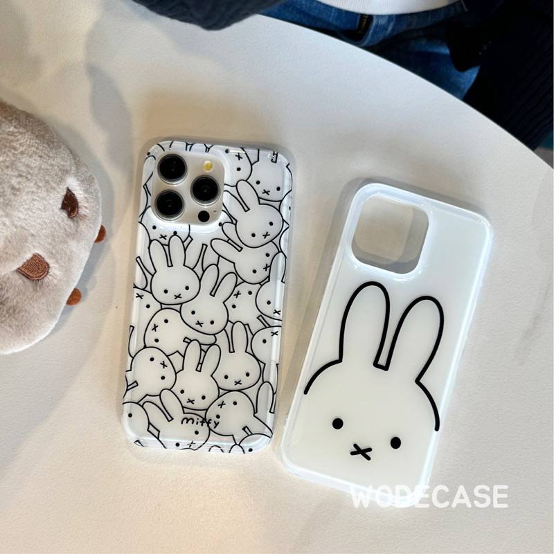 WODECASE Miffy Protective Acrylic Case untuk iPhone 11-16 Pro Max