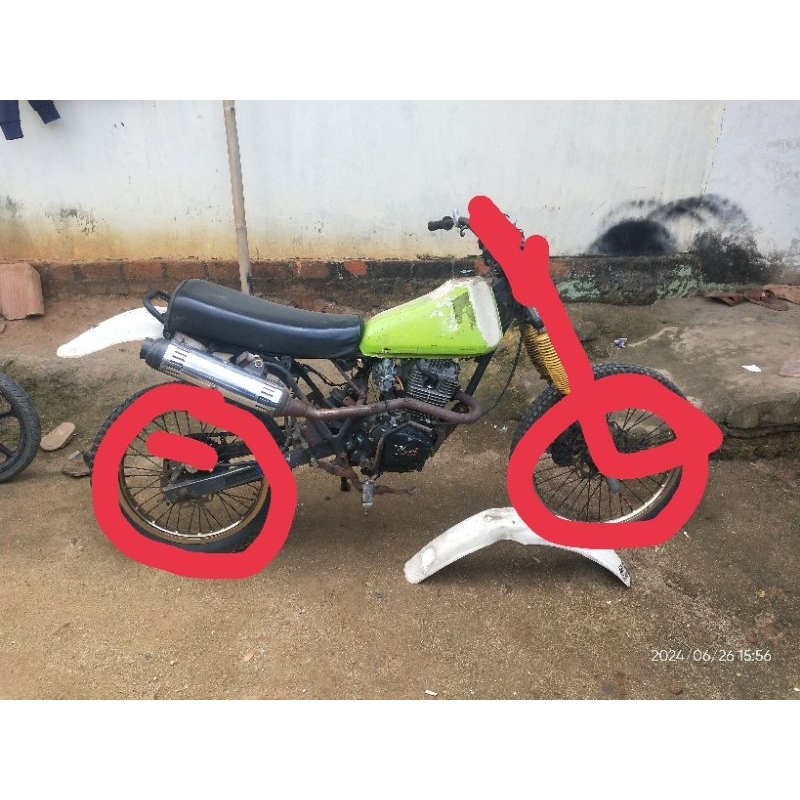 rangka zongshen bahan jialing jh set dengan mesin komplit