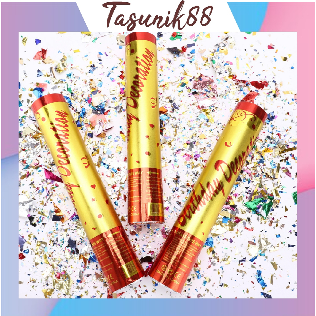 ⭐TasUnik88⭐ Party Popper Confetti Pesta Ulang Tahun Petasan Semburan Kertas R1082