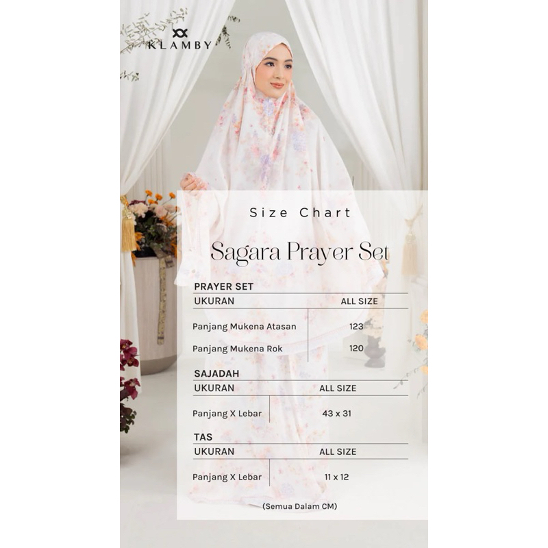 Sagara Travel Centella Malqaf Prayer Set Blue Shiver Dark Eclips Golden Delight Snow Pearl WearingKl