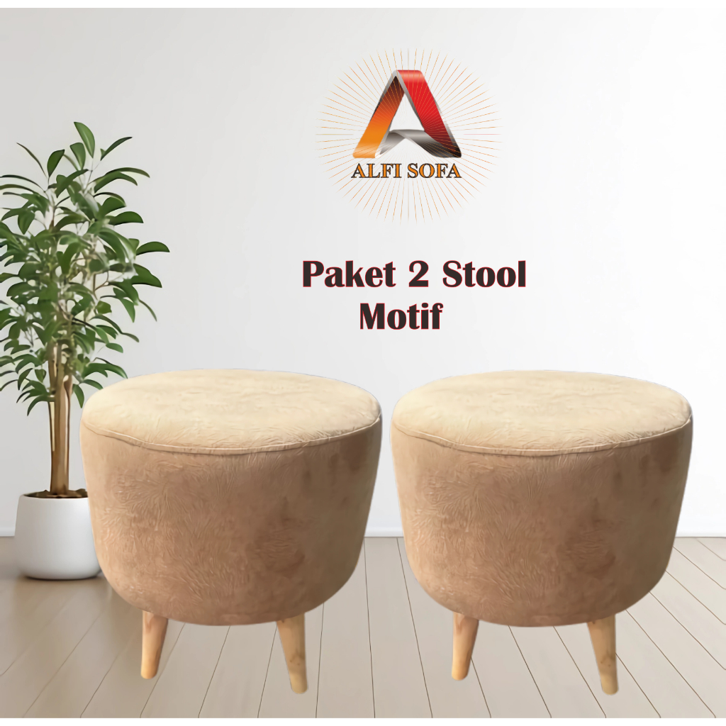 2 pcs Kursi Stool Bulat /  2 sofa stool/ Puff Besar Kursi Minimalis SOFA STOOL / STOOL BULAT / KURSI