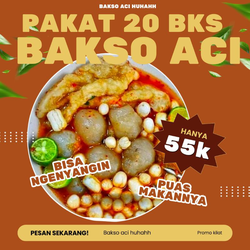 

PAKET BAKSO ACI HUHAHH ISI 20 BKS/ Promo bakso aci 20 bks