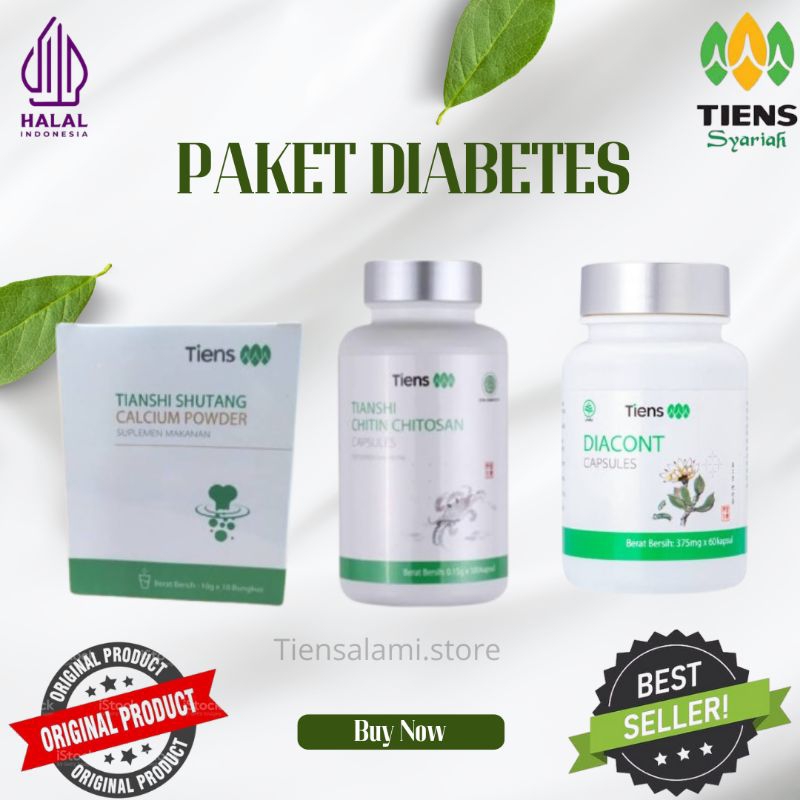 PAKET DIABETES||TIANSHI SHUTANG CALCIUM POWDER||TIANSHI CHITIN CHITOSAN CAPSULES||TIANSHI DIACONT CA