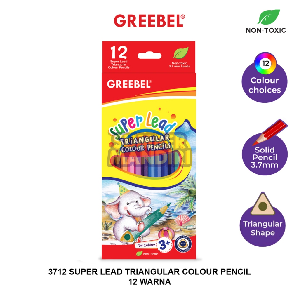 

Pensil Warna Greebel 3712 Super Lead Colour Pencil [ISI 12]