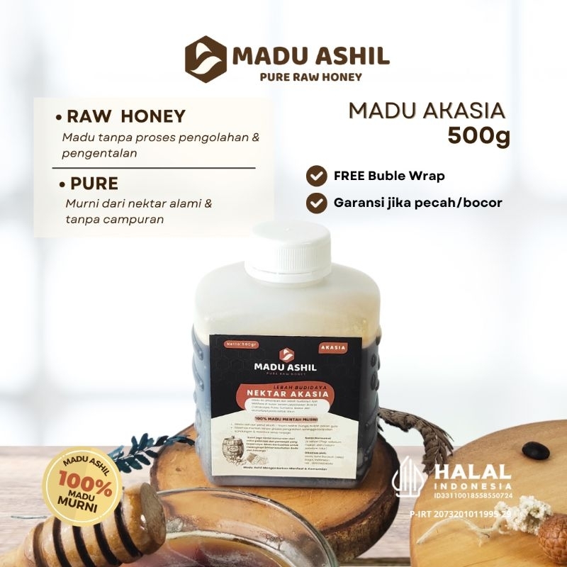 

ASHIL 500gr Madu Murni Nektar Akasia Asli 100% Tanpa Campuran Natural Raw Honey﻿﻿