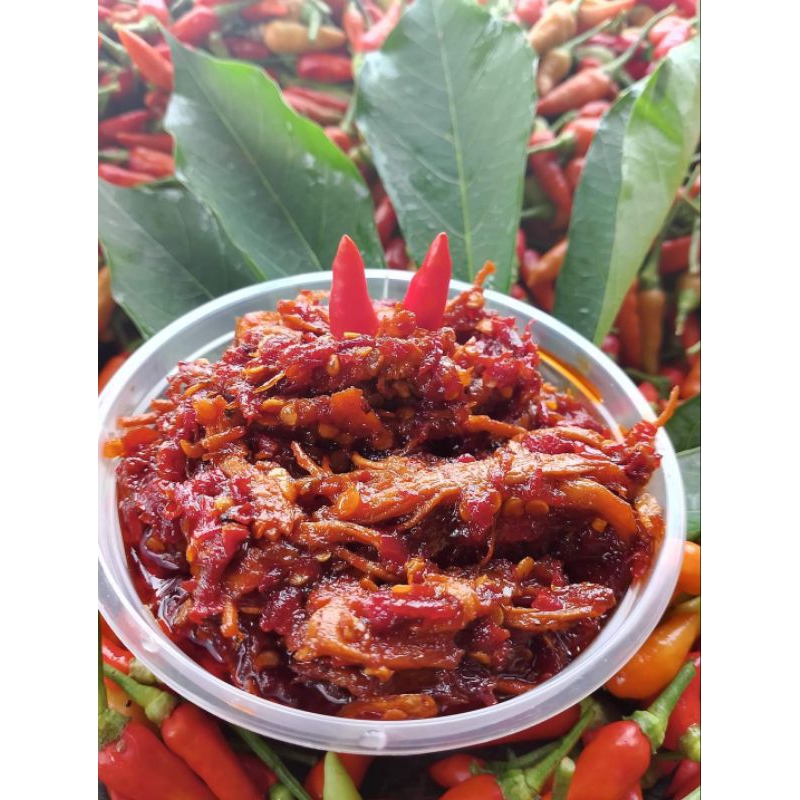 

DAPUR IBU - Sambel ayam suwir pedas 100 gram