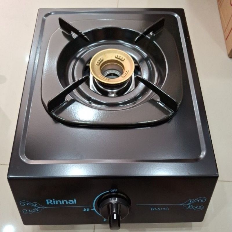 kompor gas 1 tungku rinnai 511C burner kuningan
