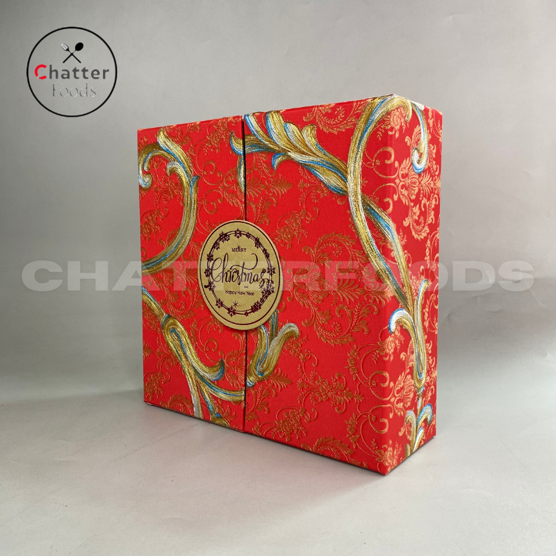 

Box Kotak Persegi 22x22/ Box Hampers Natal Piramid/ Hardbox Natal 4 Toples 250Gr Full Walpaper