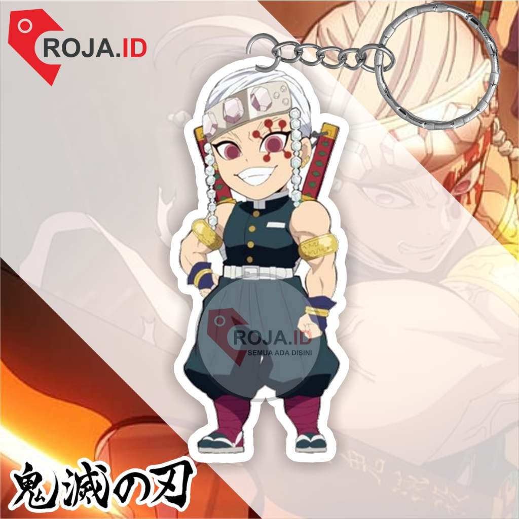 Gantungan Kunci Kimetsu No Yaiba Tengen Uzui HASHIRA SUARA - Gantungan Kunci Anime - Gantungan Kunci
