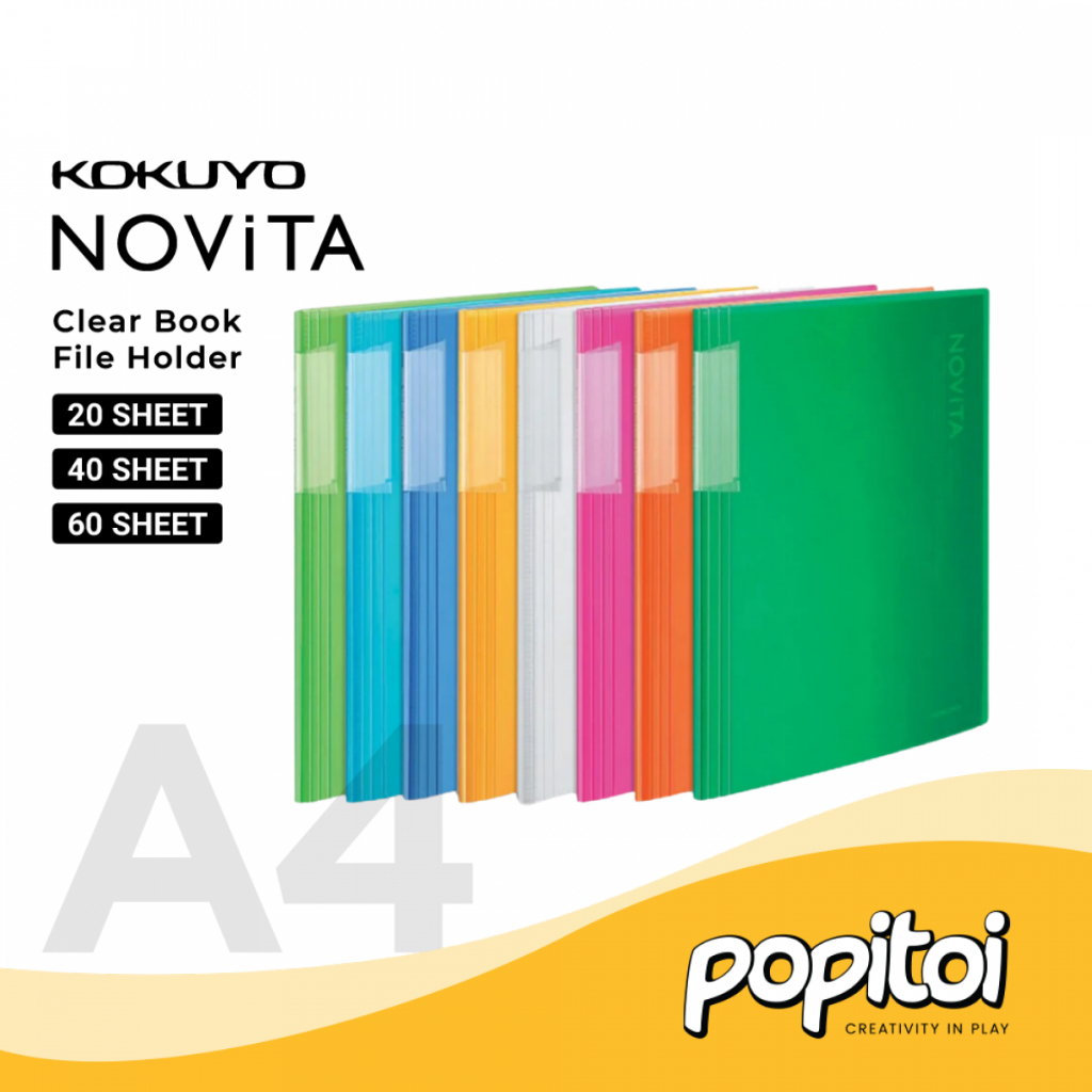 

Kokuyo NOVITA Clear Book File Holder A4 20 40 60 Pockets Penyimpanan Dokumen Folder Berkas