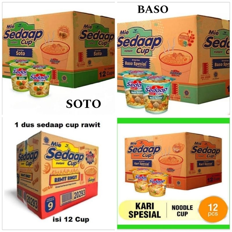 

SEDAAP CUP KUAH SOTO 1 KARTON ISI 12pcs