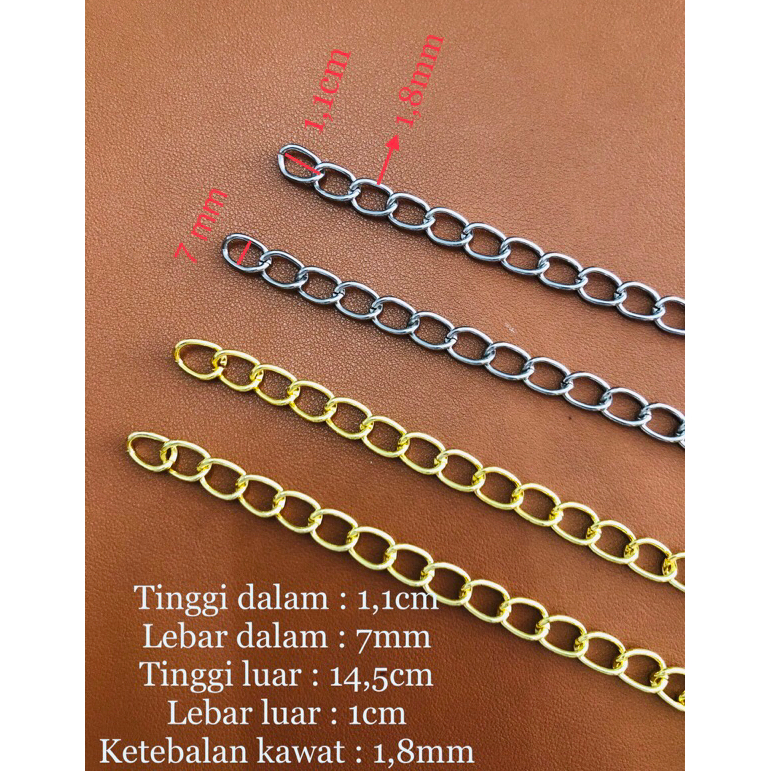 rantai tas besi / rantai besi / 10meter